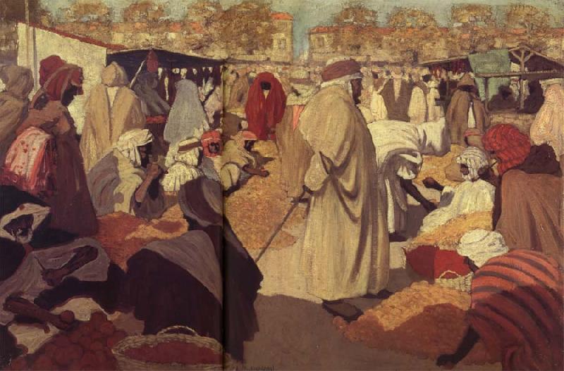 Henri Evenepoel Orange Market in Blidah oil painting image